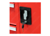 लाल 6 दराज 1 दरवाजा रोलिंग 42 इंच उपकरण कैबिनेट सुरक्षा सिलेंडर ताला